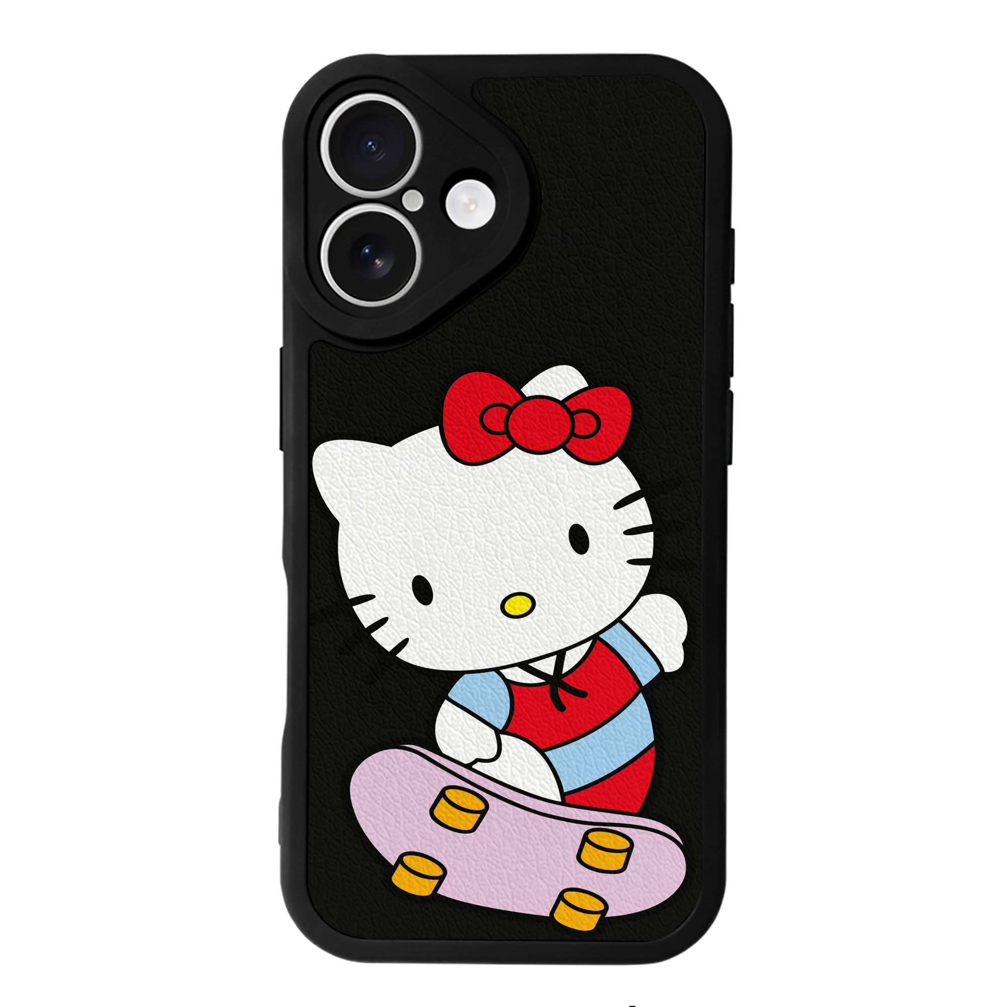 （画像用） Hello Kitty ハローキティ 【iPhone 16シリーズ対応】シリコンスマホケース（レザー調） 材質：シリコン